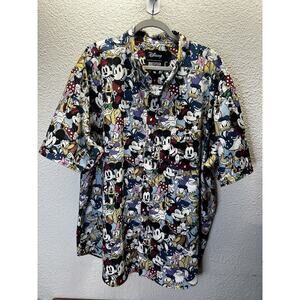 RSVLTS X Disney Shirt Mens 3XL 100 Gangs All Here All Over Print Mickey Minnie
